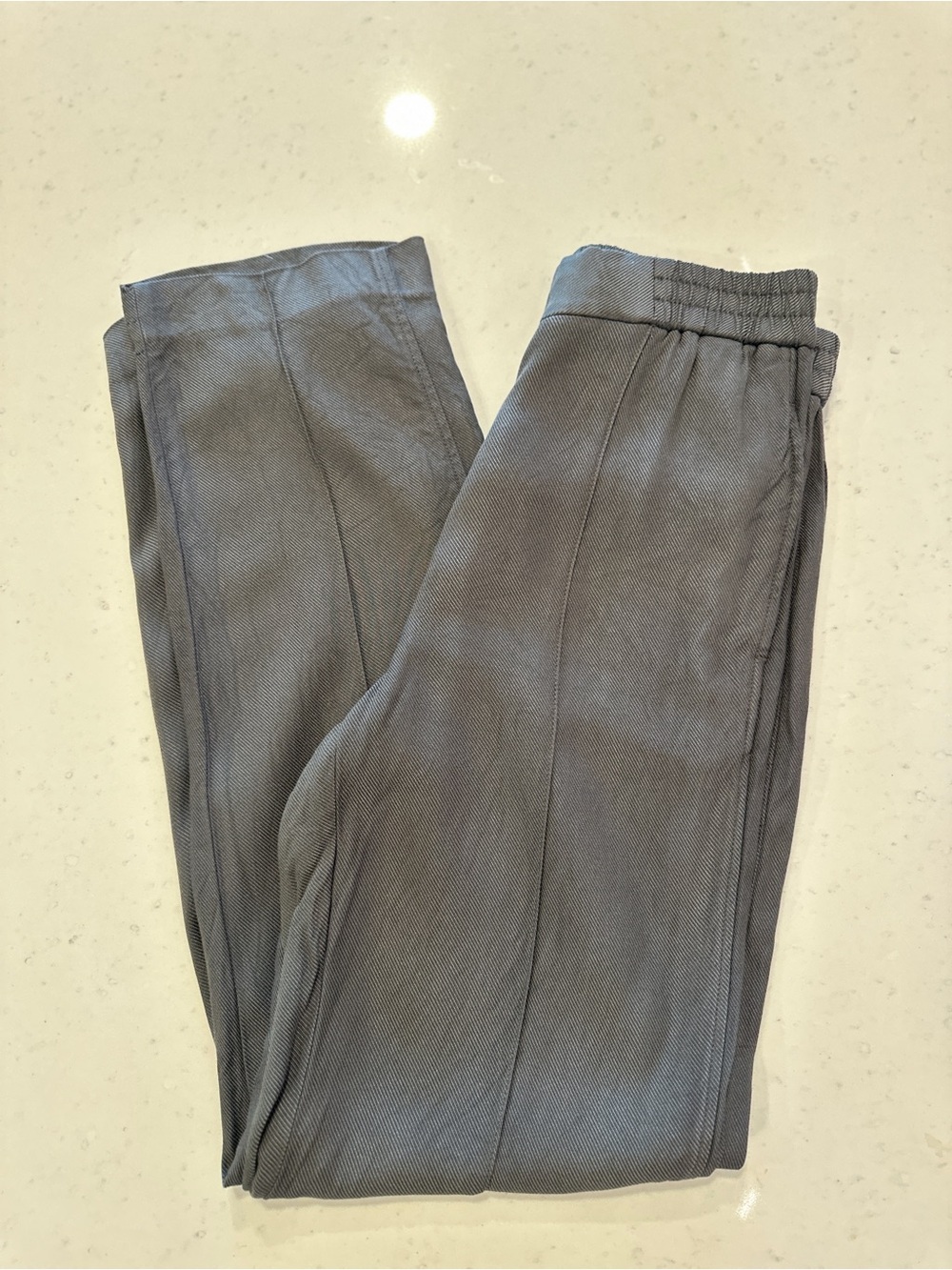NWOT Massimo Dutti Linen Blend Trouser Pant Size 2 Light Gray - Picture 3 of 10